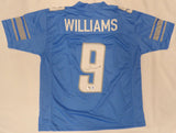 Detroit Lions Jameson Williams Autographed Blue Jersey Beckett BAS QR #WV32658