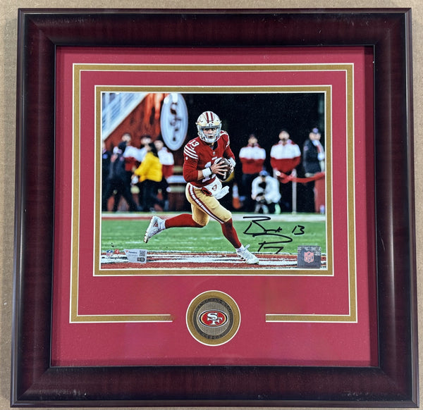 Brock Purdy Signed 8x10 Photo Framed San Francisco 49ers Auto Fanatics COA