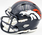 RUSSELL WILSON AUTOGRAPHED BRONCOS BLUE SPEED MINI HELMET FANATICS HOLO 227950