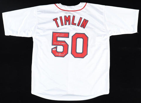 Mike Timlin Signed Boston Red Sox Jersey "04-07 WS Champs & Curse Reversed" /PSA