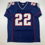 Autographed/Signed Asante Samuel Sr. New England Blue Jersey JSA COA