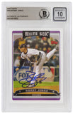 Bobby Jenks Signed White Sox 2006 Topps Baseball Card #454 - (Beckett - Auto 10)