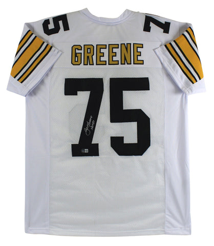 Joe Greene "HOF 87" Authentic Signed White Pro Style Jersey BAS Witnessed
