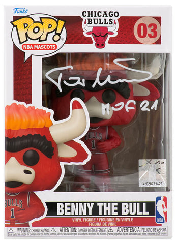 Toni Kukoc Signed Chicago Bulls Benny The Bull Funko Pop #3 w/HOF'21 - (SS COA)