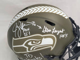 LARGENT & ZORN AUTOGRAPHED SEAHAWKS SALUTE SERVICE FULL SIZE AUTHENTIC HELMET