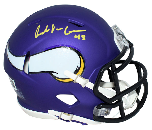 ANDREW VAN GINKEL SIGNED MINNESOTA VIKINGS SPEED MINI HELMET BECKETT