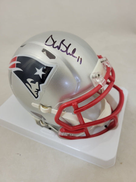 DREW BLEDSOE SIGNED NEW ENGLAND PATRIOTS SPEED MINI HELMET BECKETT