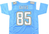 Antonio Gates Autographed Light Blue Pro Style Jersey- Beckett W Hologram *Black