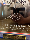 Ben Simmons Philadelphia 76'ers Autographed ROTY Panoramic Framed UDA COA LE 125