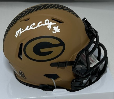 Packers NICK COLLINS Signed 2023 Salute To Service Speed Mini Helmet AUTO - JSA