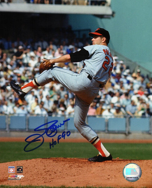 Jim Palmer Signed Orioles Pitching Action 8x10 Photo w/HOF'90 - (SCHWARTZ COA)