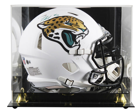 Jaguars Travis Hunter Signed 2024 Alt F/S Speed Proline Helmet W/ Case BAS Wit