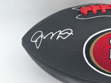 Joe Montana Autographed 49ers Black Logo Football Beckett Witness #WA82190