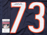 Mike Hartenstine Signed Chicago Bears Signed Inscribed '#73' Jersey (JSA COA)
