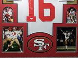FRAMED SAN FRANCISCO 49ERS JOE MONTANA AUTOGRAPHED SIGNED JERSEY JSA COA