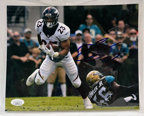 Devontae Booker Autographed 8x10 Photo -- Denver Broncos | JSA COA