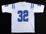 Edgerrin James Signed Indianapolis Colts Printed Photo Jersey (JSA COA) R.B.