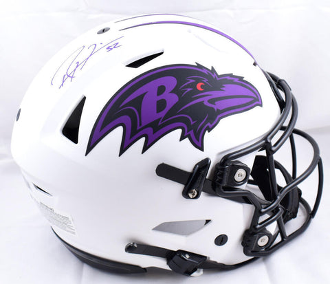 Ray Lewis Autographed Ravens F/S Lunar Speed Flex Helmet- Beckett W Hologram