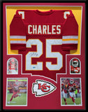 FRAMED KANSAS CITY CHIEFS JAMAAL CHARLES AUTOGRAPHED SIGNED JERSEY BECKETT HOLO