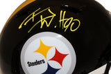 TJ Watt Autographed/Signed Pittsburgh Steelers F/S Speed Helmet Beckett 35400
