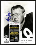 Stan Jones Official Pro Football HOF Auto/Signed 8x10 Photo JSA BA201956