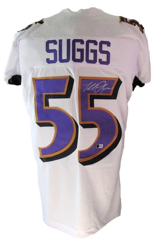 Terrell Suggs Signed/Auto White Custom Jersey Baltimore Ravens JSA 203384