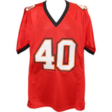Mike Alstott Autographed Pro Style Size XL Red Jersey Atrain Beckett 54620