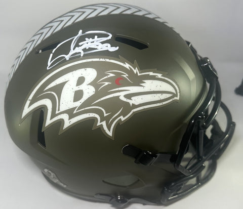 Ravens DERRICK HENRY Signed Full Size 2022 SALUTE Replica Speed Helmet AUTO BAS