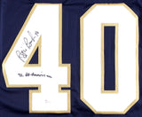 Reggie Brooks Signed Notre Dame Jersey Inscribed "92 All-American" (JSA COA)