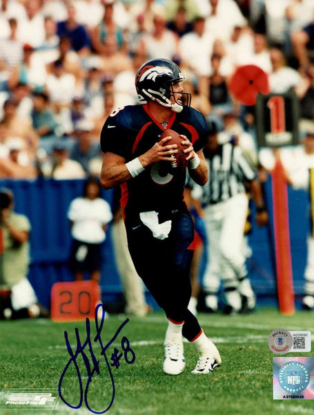 Jeff Lewis Autographed/Signed Denver Broncos 8x10 Photo Beckett 50428