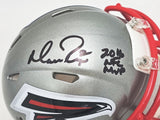 MATT RYAN AUTOGRAPHED FALCONS BLACK MINI HELMET 2016 NFL MVP BECKETT 216626