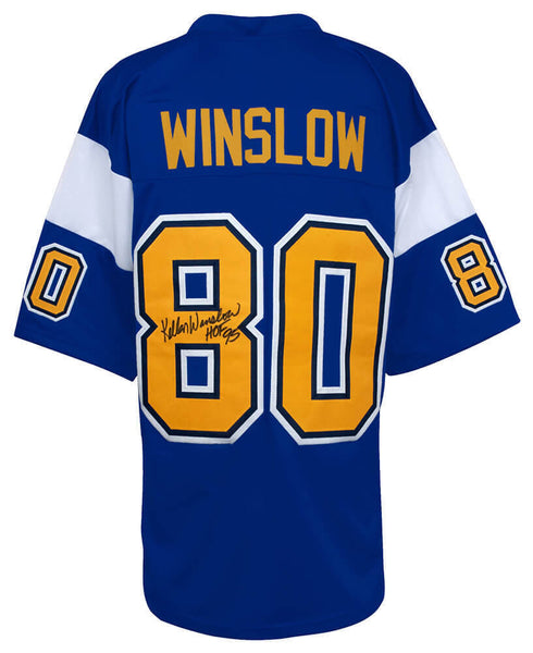 Kellen Winslow Signed Dark Blue T/B Custom Football Jersey w/HOF'95 - (SS COA)