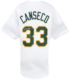Jose Canseco Signed White Custom Baseball Jersey w/40-40 - (SCHWARTZ COA)