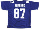 Sterling Shepard Autographed/Signed New York Custom Blue Jersey