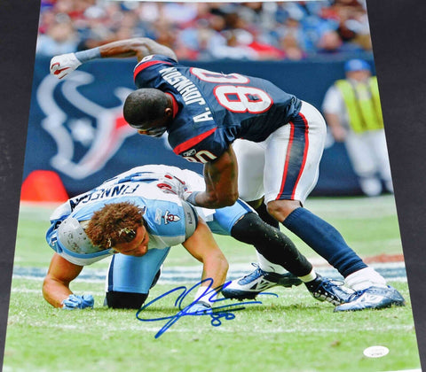 ANDRE JOHNSON AUTOGRAPHED SIGNED HOUSTON TEXANS 16x20 PHOTO JSA