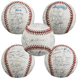 1998 Yankees (31) Torre, Rivera, Raines Signed WS Logo OML Baseball BAS #AE13971