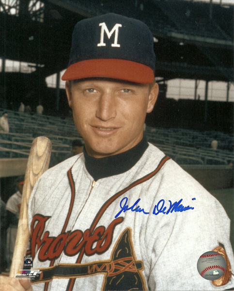 Milwaukee Braves JOHN DeMERIT Signed 8x10 Photo #2 AUTO-1957 World Series Champ