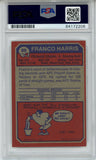 Franco Harris Autographed 1973 Topps #89 Rookie Card ROY PSA Slab 43586