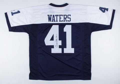 Charlie Waters Signed Dallas Cowboys Throwback Jersey (JSA COA) 3xPro Bowl D.B.