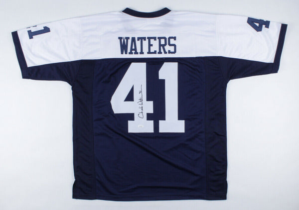 Charlie Waters Signed Dallas Cowboys Throwback Jersey (JSA COA) 3xPro Bowl D.B.
