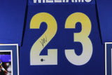 KYREN WILLIAMS (Rams blue SKYLINE) Signed Autographed Framed Jersey Beckett