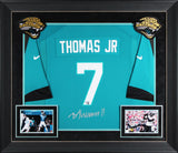 Jaguars Brian Thomas Jr. Authentic Signed Teal Nike Game Framed Display Fanatics