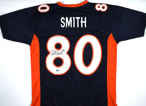 Rod Smith Autographed Blue Pro Style Jersey - Beckett W Hologram *Black