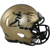 Johnny Manziel Autographed Heisman Trophy Mini Helmet Beckett Witness 58248