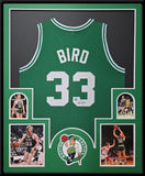 FRAMED BOSTON CELTICS LARRY BIRD AUTOGRAPHED SIGNED JERSEY LARRY BIRD HOLO