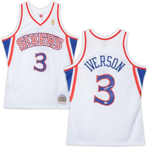 Allen Iverson Philadelphia 76ers Signed Mitchell & Ness 96-07 Swingman Jersey