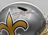 Alvin Kamara Autographed Flash Gold Full Size Helmet Saints Beckett 1W403114