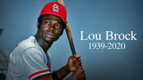 Lou Brock Signed LE NL Baseball Display w/ Thumbprint (Beckett LOA) Cardinals OF