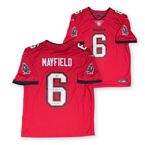 Baker Mayfield Autographed Tampa Bay Buccaneers Nike Limited Jersey Beckett FIRE