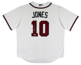 Braves Chipper Jones Authentic Signed White Majestic Cool Base Jersey Fanatics